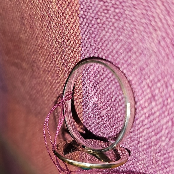 New Sterling silver Green onyx circle ring, size 9 - Picture 5 of 6